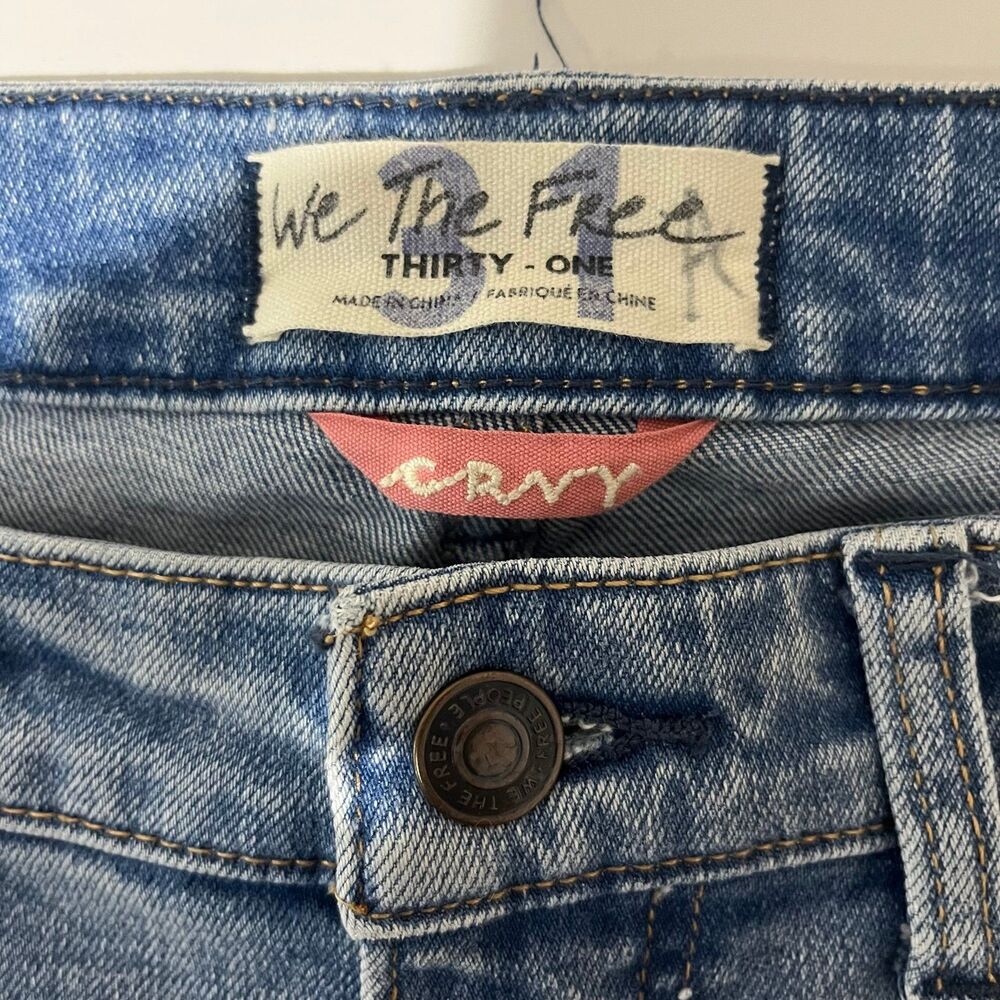 Free People We The Free CRVY High-Rise Vintage Stovepipe Jeans size 31 - Picture 5 of 7